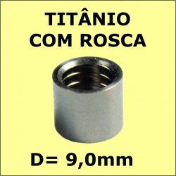 Virola de Titânio Importada C/ ROSCA - 9,0mm