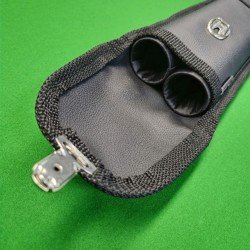 Estojo Tubo Duplo para até 2 Tacos Inteiros - Courino Preto