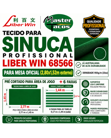 Tecido Liber Win 68566 - Mesa oficial 2,80 x 1,52m