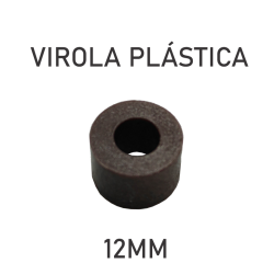 Virola Plástica 12mm Marrom - Unidade
