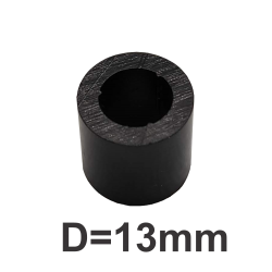 Virola Polímero 13mm Preta
